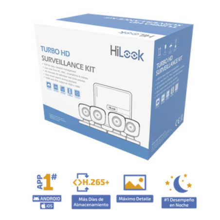 KIT TurboHD 720p / DVR 4 canales / 4 Cámaras Bala de Policarbonato / 4 Cables 18 Mts / 1 Fuente de Poder Profesional