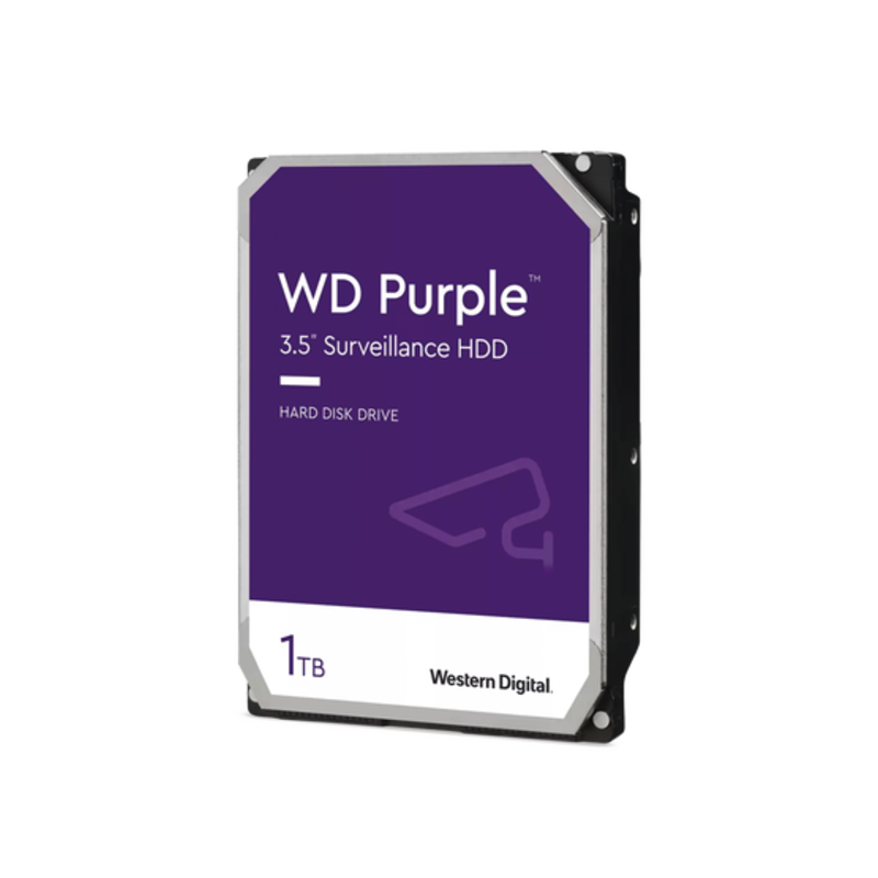 Disco Duro Purple de 1 TB/5400 RPM/Optimizado para Soluciones de Videovigilancia/Uso 24-7/3 Años de Garantia