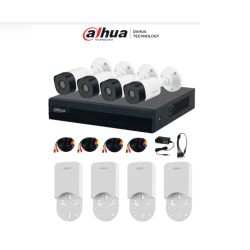 Kit DVR Cooper-I de 4 Canales con IA, H.265+, incluye 4 cámaras 2MP B1A21N 1080p. Admite 4 canales + 1 IP .