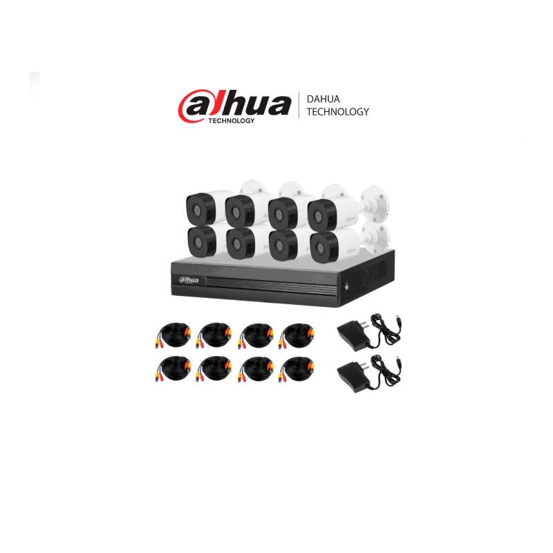 Kit de DVR Cooper-I WizSense Con 8 Camaras 1080p, 4 Canales Busqueda de Humanos y Vehiculos Accesorios Incluidos/