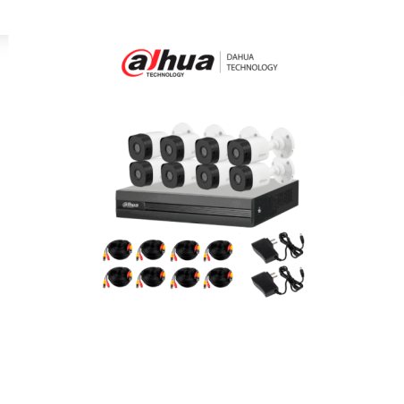 Kit de DVR Cooper-I WizSense Con 8 Camaras 1080p, 4 Canales Busqueda de Humanos y Vehiculos Accesorios Incluidos/