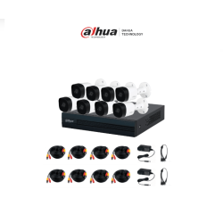 Kit DVR Cooper-I WizSense, 8 cámaras de 1080p metálicas, hasta 10 canales IP, 4 canales  detección de humanos y vehículos