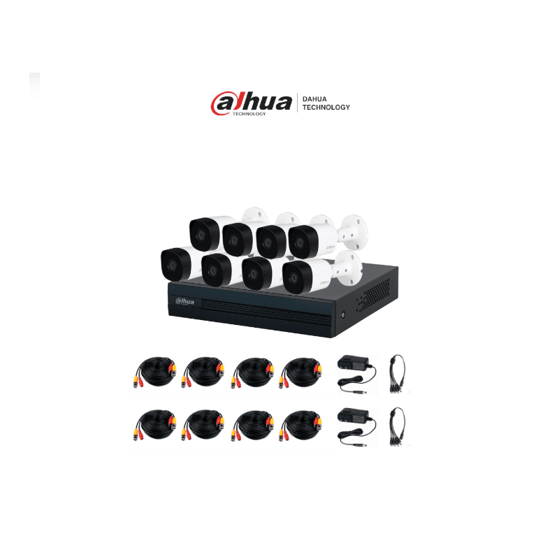 Kit DVR Cooper-I WizSense, 8 cámaras de 1080p metálicas, hasta 10 canales IP, 4 canales  detección de humanos y vehículos