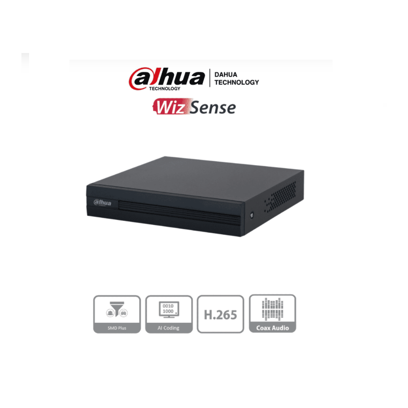 DVR de 4 Canales 1080p LiteWizSense , admite 5 canales IP. Búsqueda inteligente de personas y vehículos, codificación eficiente